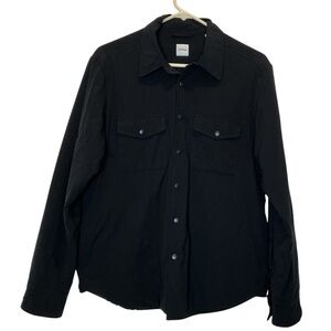 Aspesi Thermal Long Sleeve Button Down Shirt Black Size Medium